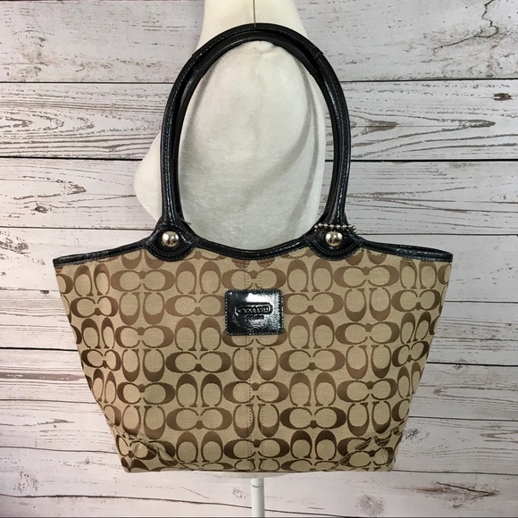 Coach Handbags - Coach Bleecker signature logo hand bag F14385